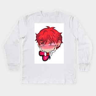 Gekkan Shoujo Nozaki kun! Mikorin flustered heart Kids Long Sleeve T-Shirt